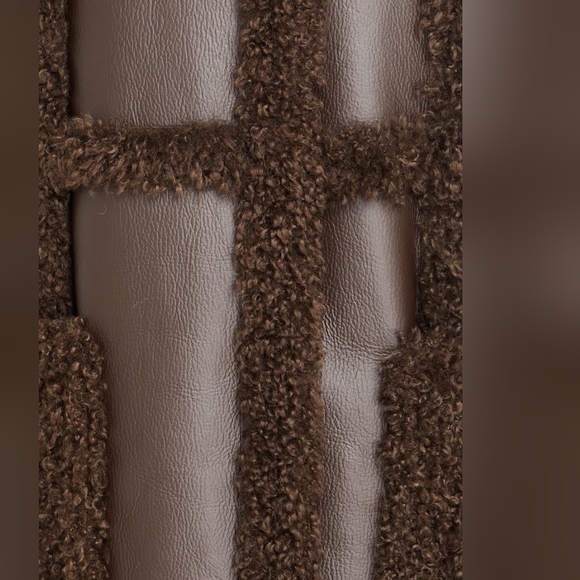 STAND STUDIO Brown Fur Coat NWT Sz 2 - Picture 8 of 9